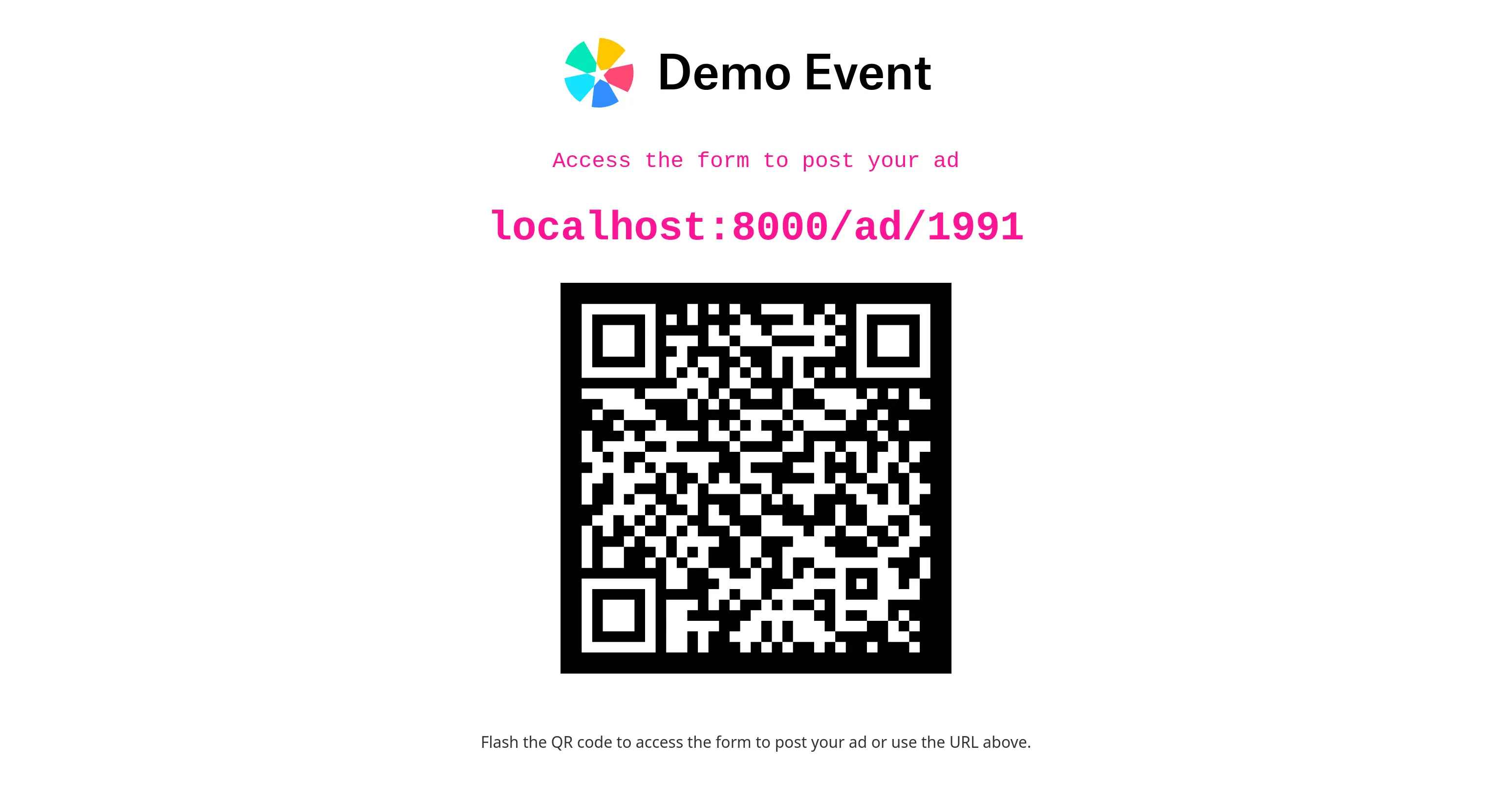 Ads QR Code screenshow