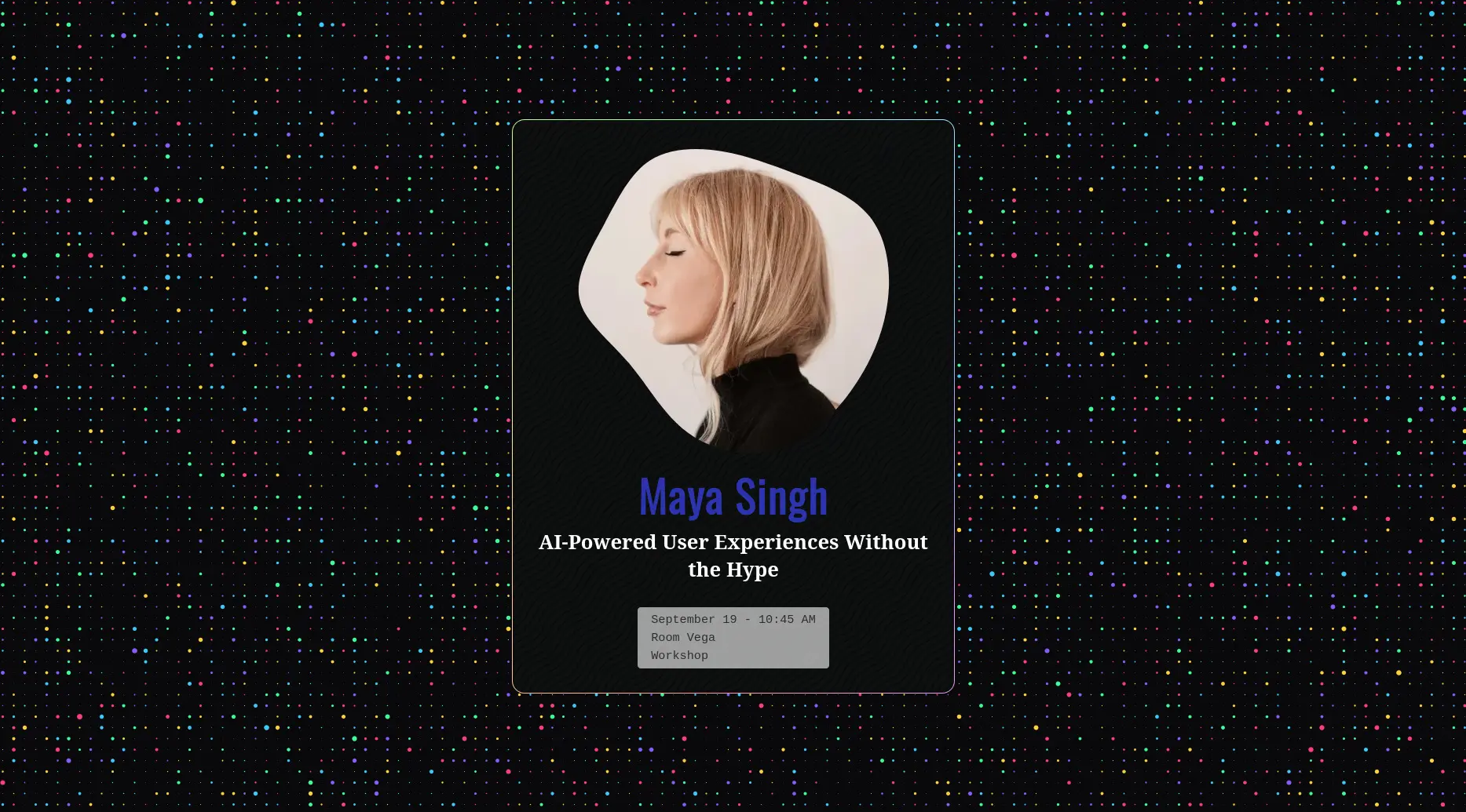 Speakers slideshow screenshot