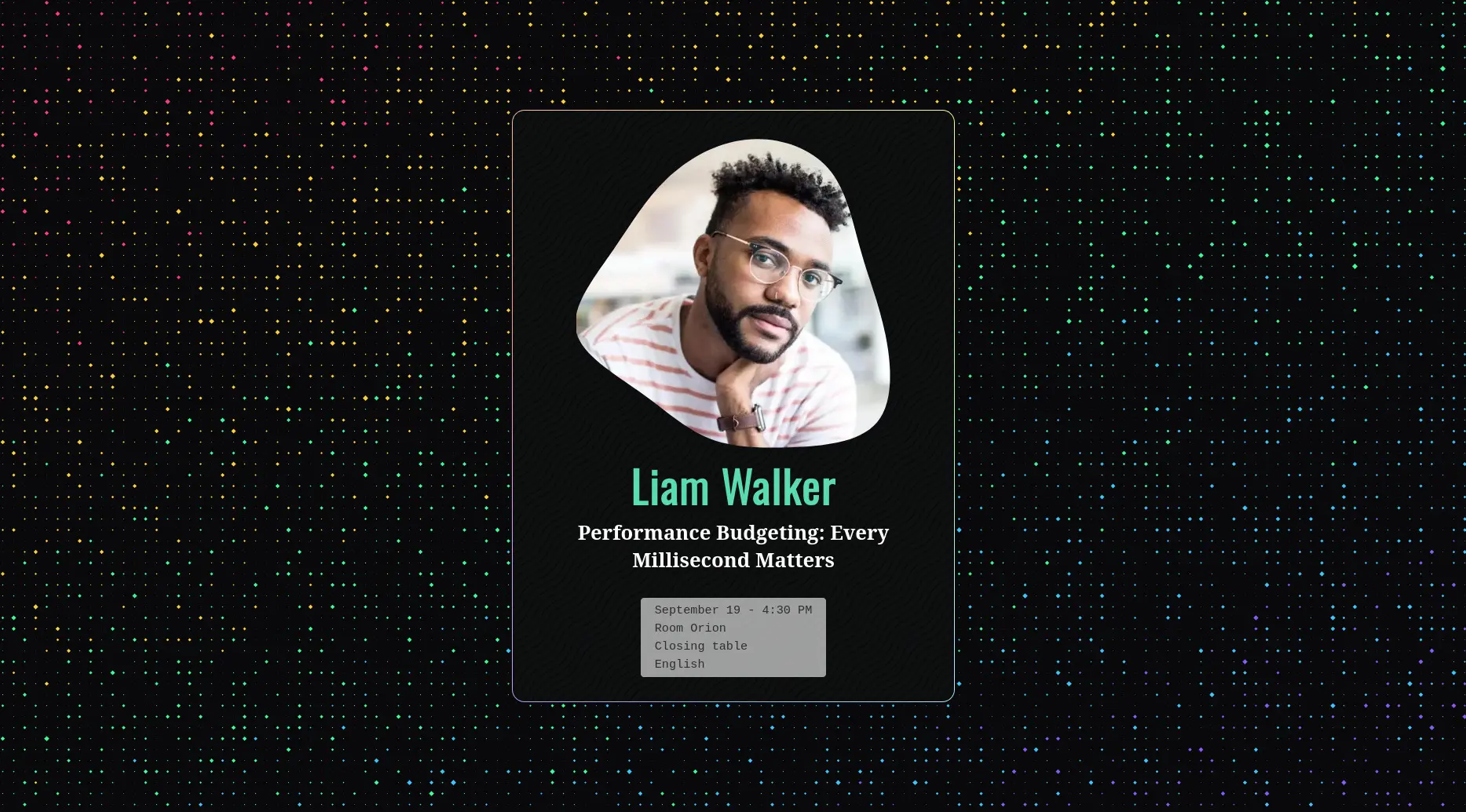 Speakers slideshow screenshot